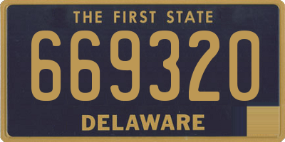 DE license plate 669320