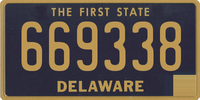 DE license plate 669338