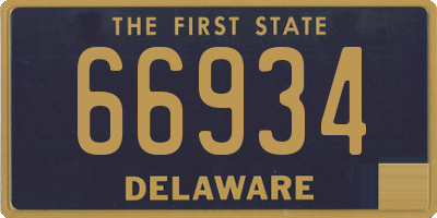 DE license plate 66934