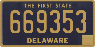 DE license plate 669353