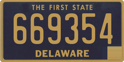 DE license plate 669354