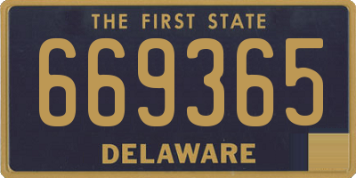 DE license plate 669365