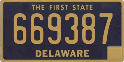 DE license plate 669387