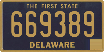 DE license plate 669389