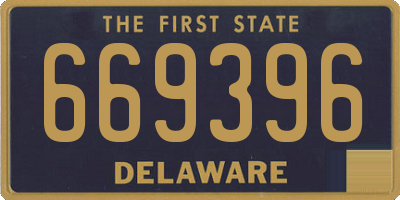 DE license plate 669396