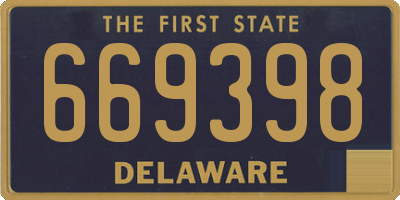 DE license plate 669398