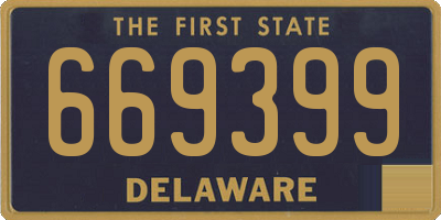 DE license plate 669399
