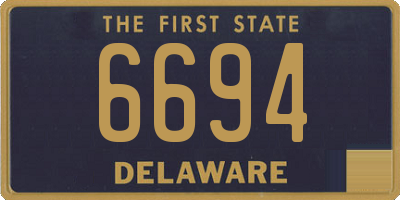 DE license plate 6694