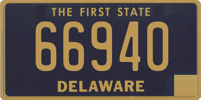 DE license plate 66940