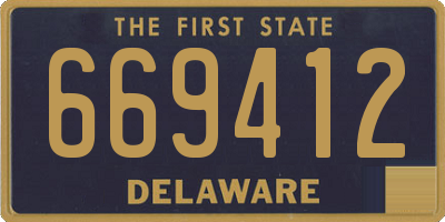 DE license plate 669412