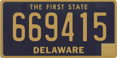 DE license plate 669415