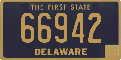 DE license plate 66942