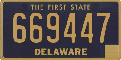 DE license plate 669447
