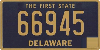DE license plate 66945