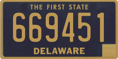 DE license plate 669451