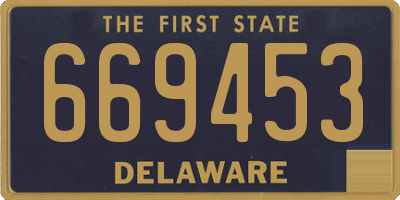 DE license plate 669453