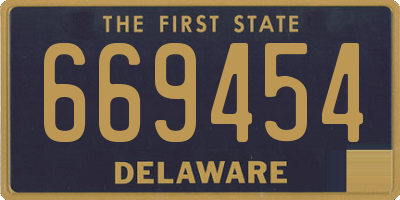 DE license plate 669454