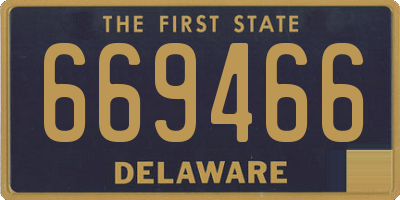 DE license plate 669466