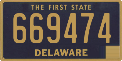 DE license plate 669474