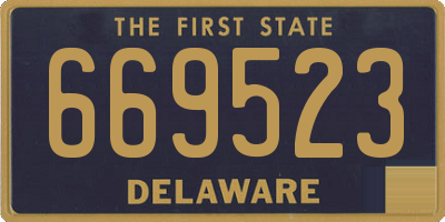 DE license plate 669523