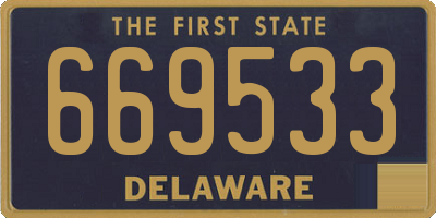 DE license plate 669533