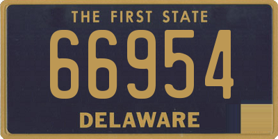 DE license plate 66954