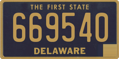 DE license plate 669540