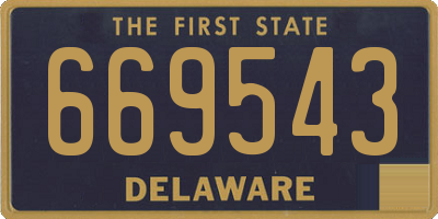 DE license plate 669543