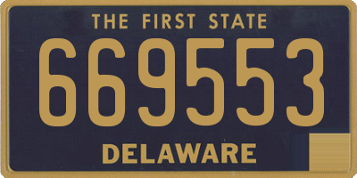 DE license plate 669553