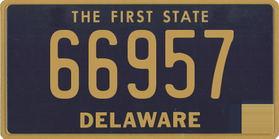 DE license plate 66957