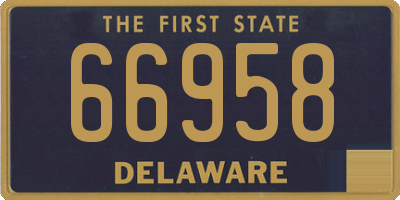 DE license plate 66958