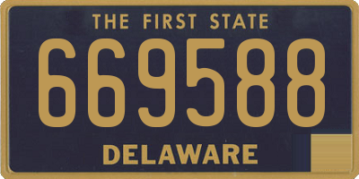 DE license plate 669588
