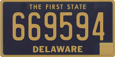 DE license plate 669594
