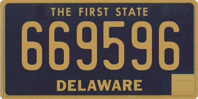 DE license plate 669596
