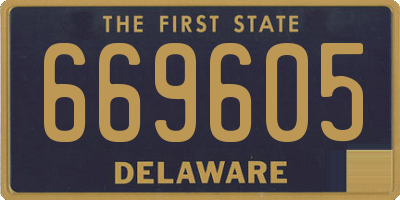 DE license plate 669605