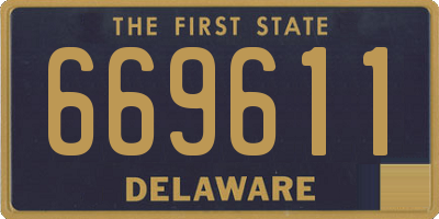 DE license plate 669611