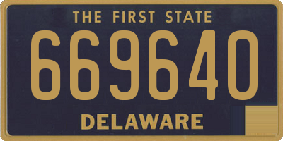 DE license plate 669640