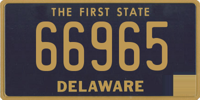 DE license plate 66965