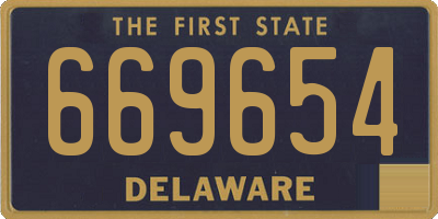 DE license plate 669654