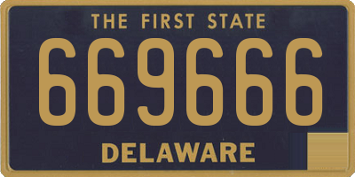 DE license plate 669666