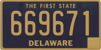 DE license plate 669671