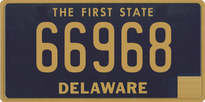 DE license plate 66968