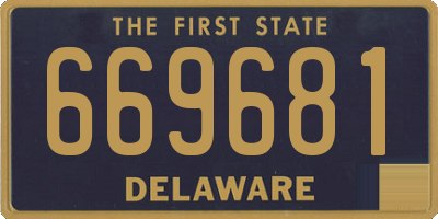 DE license plate 669681