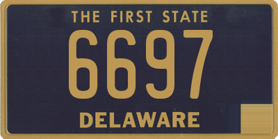 DE license plate 6697