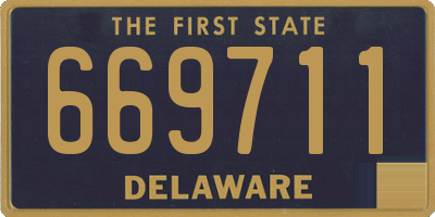 DE license plate 669711