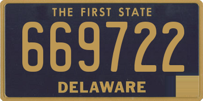 DE license plate 669722