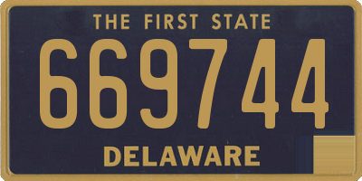 DE license plate 669744