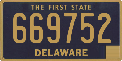 DE license plate 669752