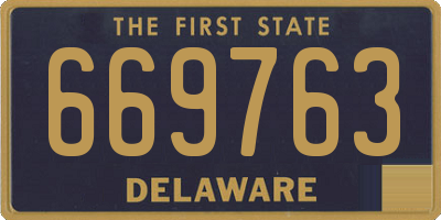 DE license plate 669763