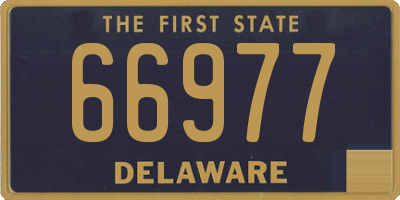 DE license plate 66977
